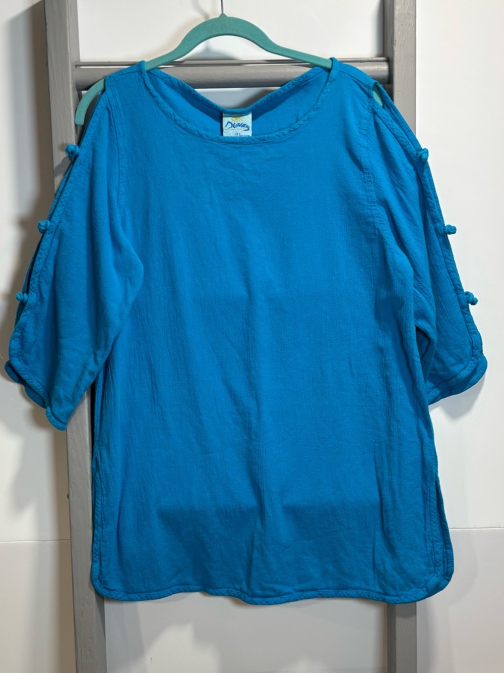 Dunes M Cold-Shoulder cotton Top, coastal, grandma, beachy, summer, Bohemian